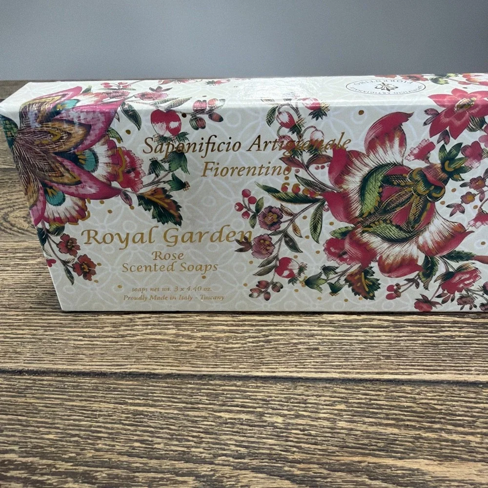 SAPONIFICIO ARTIGIANALE FIORENTINO Royal Garden SCENTED Soaps Made‎ In Italy
